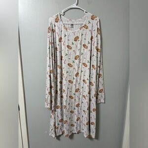 Mimi + Lai bamboo Christmas cookies milk candy cane gown white long sleeve 2X